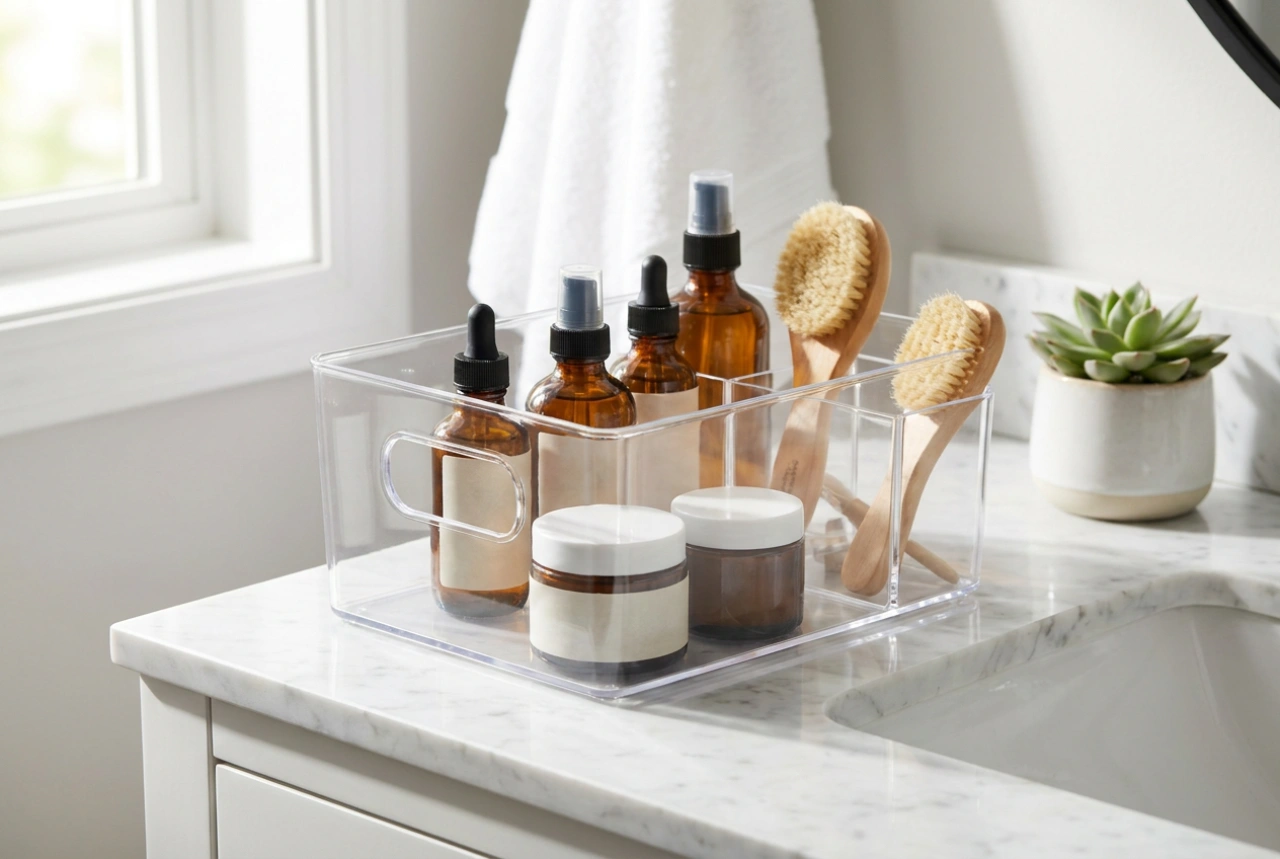 Organizatorul cu sertare ca soluție pentru ordinea cosmeticelor