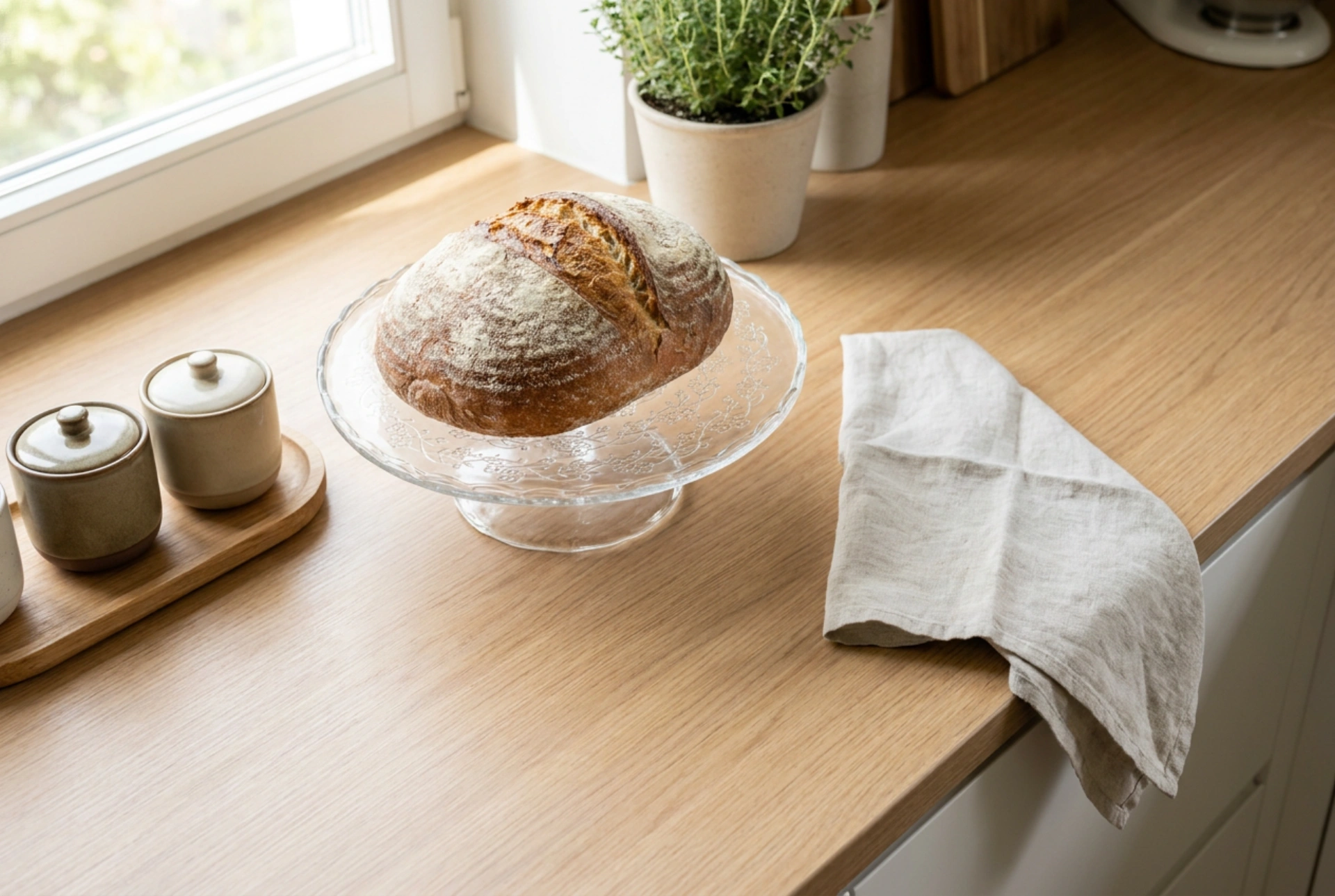 Metoda eficientă pentru păstrarea produselor de patiserie pe platouri de sticlă