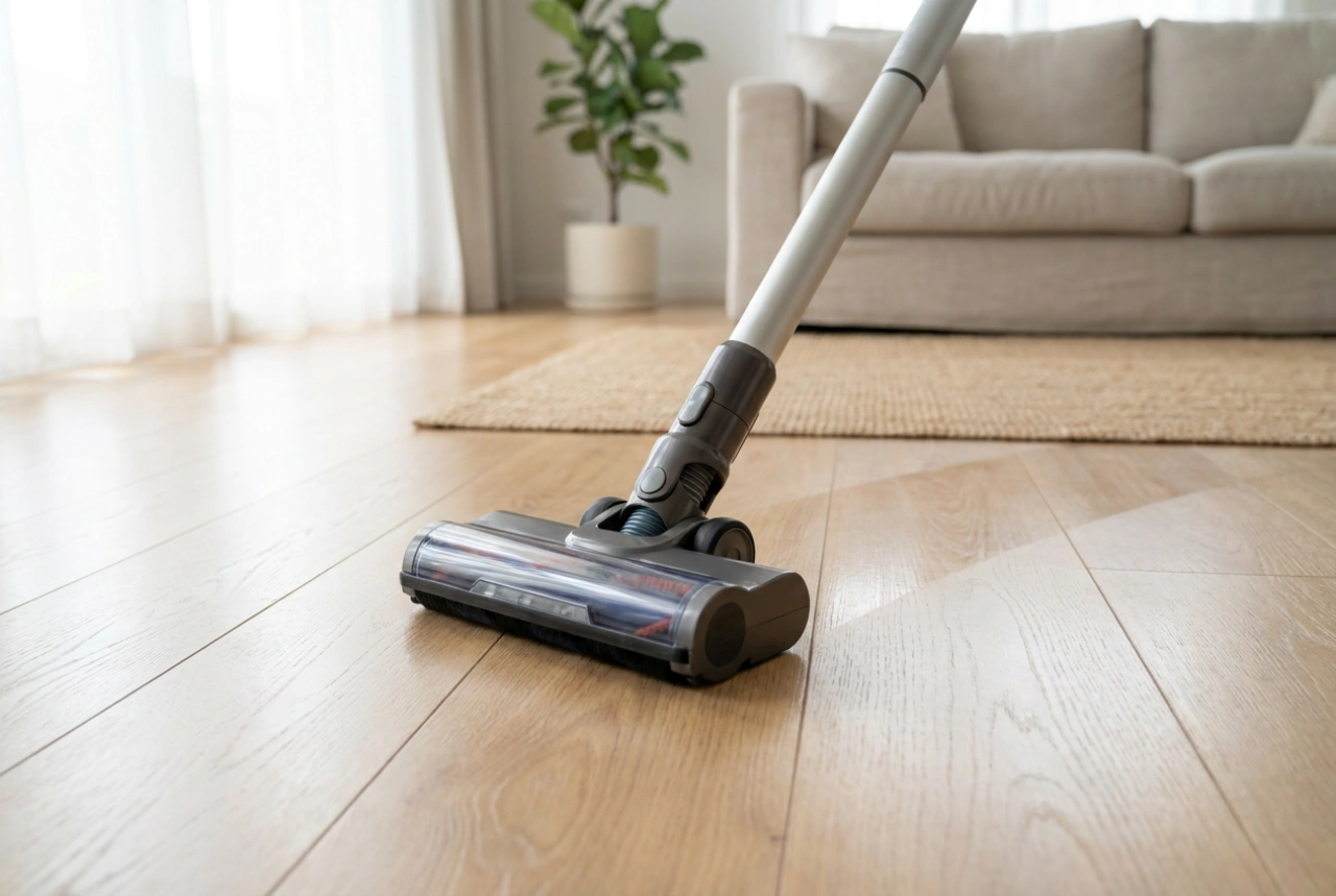 Cum să cureți podeaua cu un aspirator vertical cu mop fără dâre