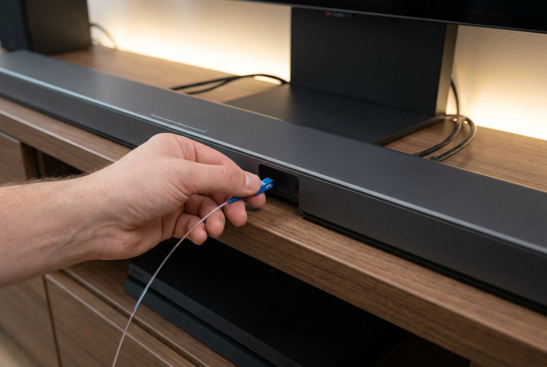 Cum se conectează cablul optic la soundbar și televizor