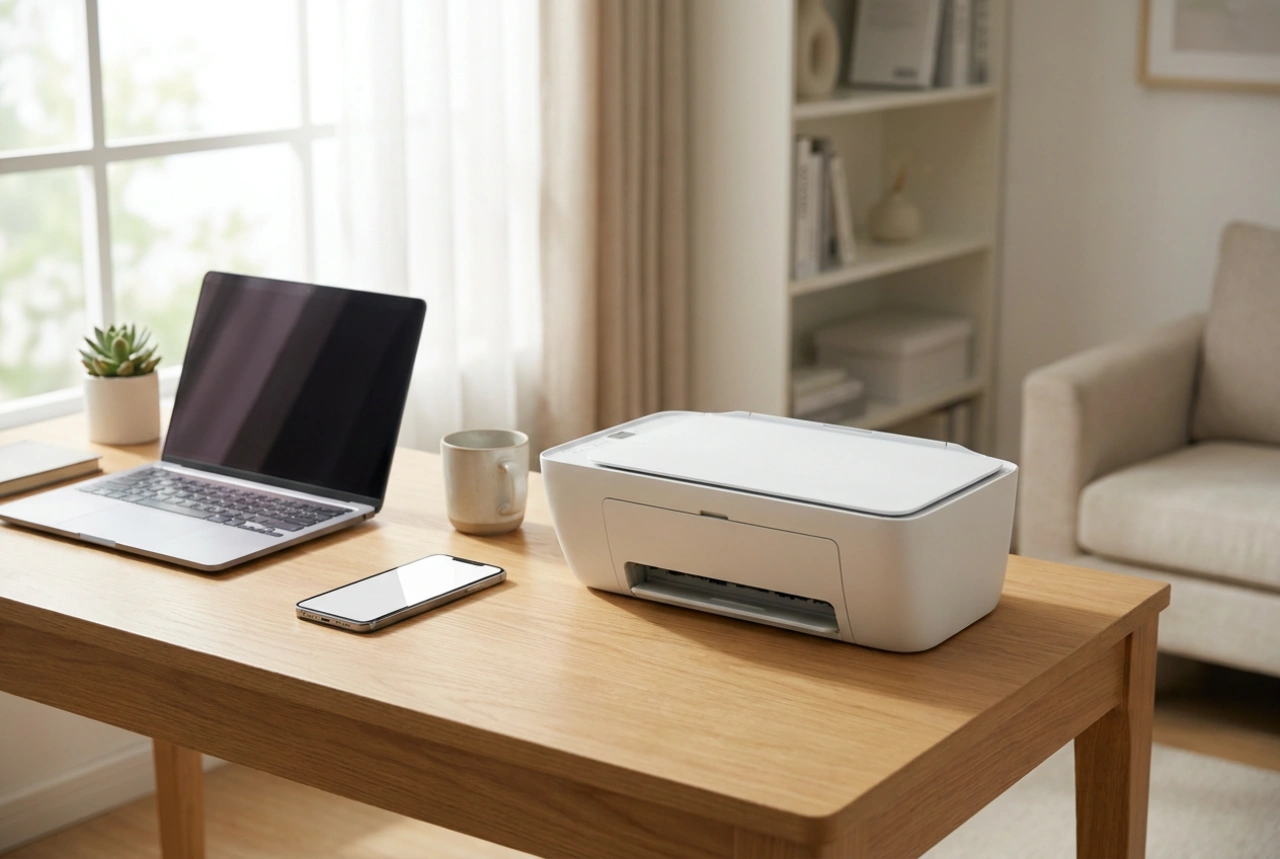 Imprimantă compactă pentru acasă cu Wi-Fi: cum configurezi imprimarea de pe mai multe dispozitive
