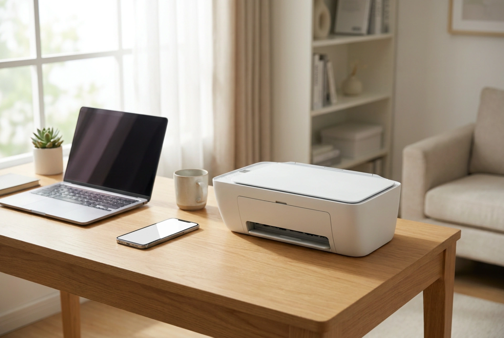 Imprimantă compactă pentru acasă cu Wi-Fi: cum configurezi imprimarea de pe mai multe dispozitive