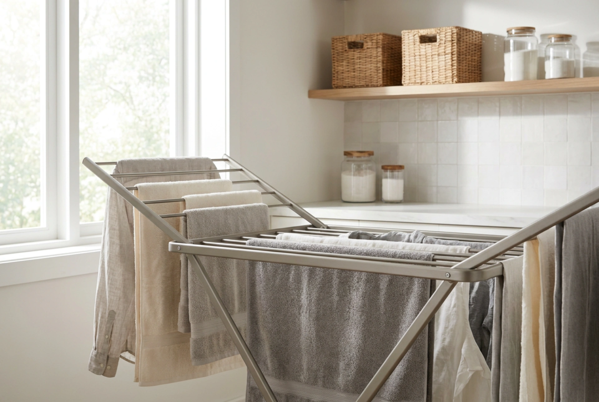Cum se folosește un uscător electric de rufe pliabil fără a usca excesiv țesăturile
