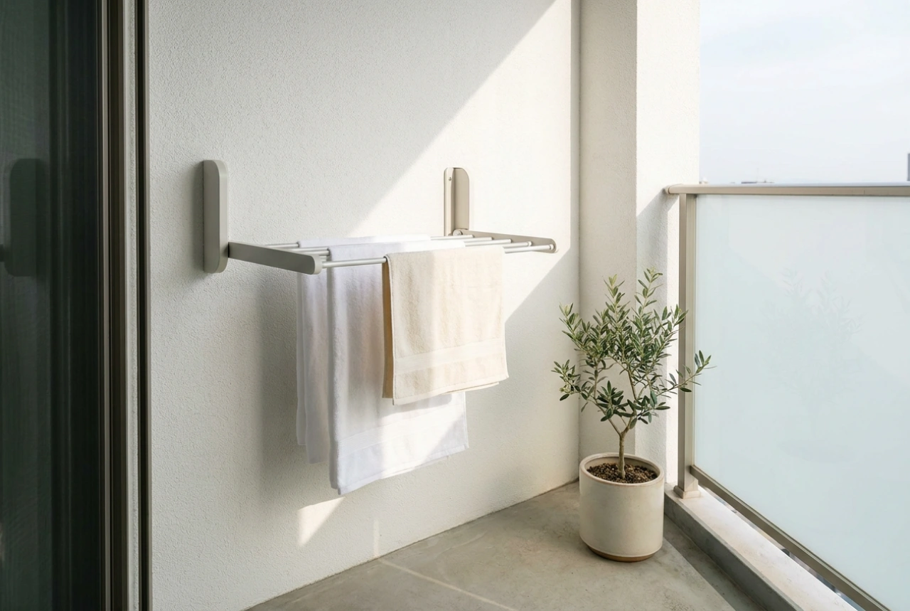 Cum să montezi sforile de rufe pe balcon pentru un aspect ordonat
