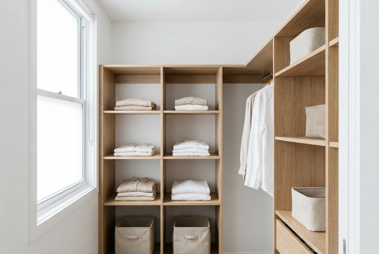 Mobilier modular pentru dressing și zone flexibile de depozitare