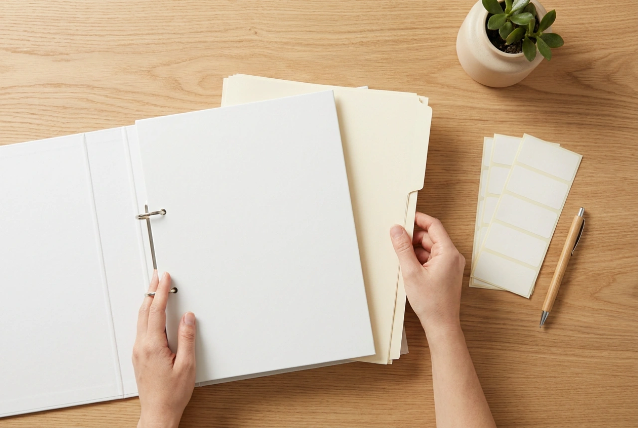 Cum să organizezi documentele într-un biblioraft din plastic