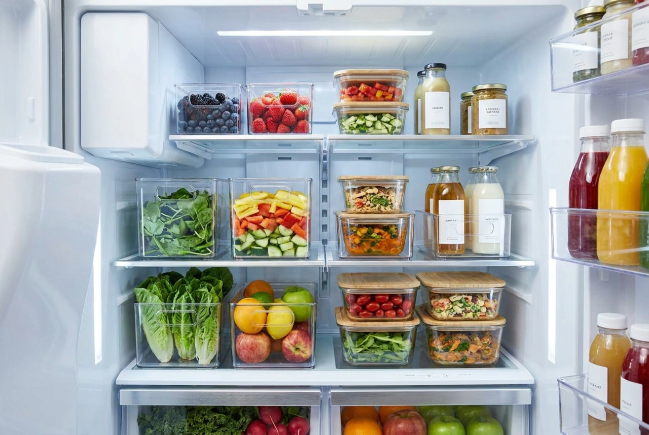 Cum să organizezi eficient alimentele într-un frigider mic cu congelator
